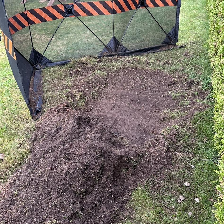 Stubbfräsning nära hus i Östergötland